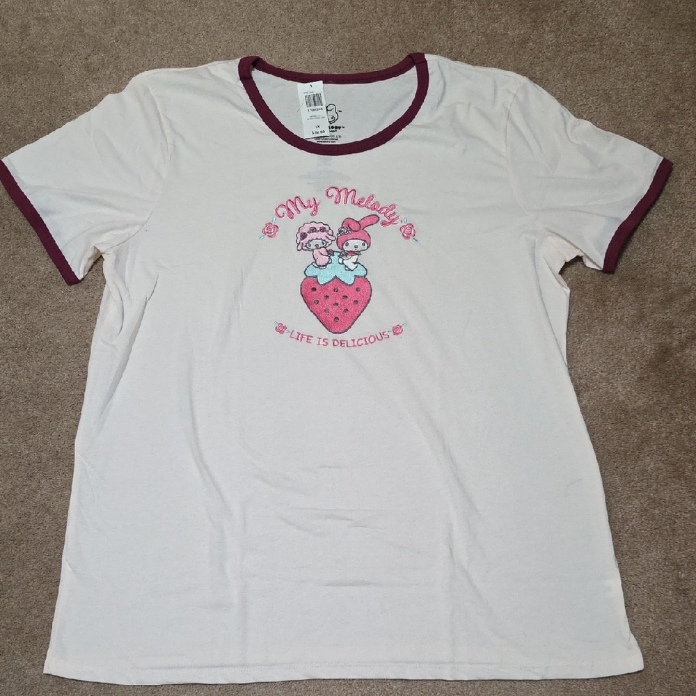 Sanrio My Melody Tee with Pink and White